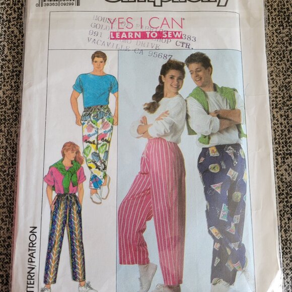 Simplicity 9240 "Yes I Can Sew" Pattern for Pull-on Pants Size Misses Large - Picture 1 of 3